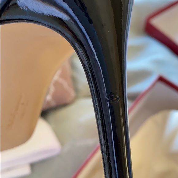 Salvatore Ferragamo Black Peep Toe Heels - Picture 6 of 8